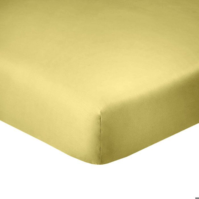 Drap Housse 100% Coton 200x200cm Bonnet 35cm 100% Coton 57fils Gold