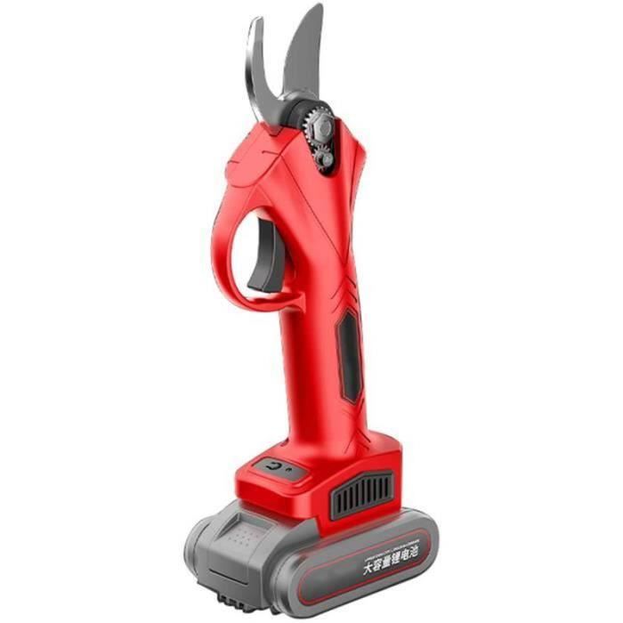 Sécateur électrique Sans Fil 35mm - Batterie 2x2000mAh, Lame SK5 | Coupe Branches Jusqu'à 35mm, Moteur Sans Balais | Pour Jardin, Verger, Vigne