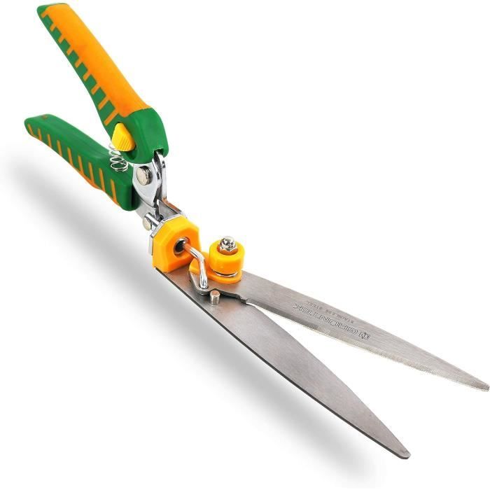 Cisaille à Gazon, Sécateur à Lame Droite - Longueur Totale 20 Cm, Lame 6 Cm - Acier Inoxydable - Pour Jardin, Bonsaï, Arbres Fruitiers - 5
