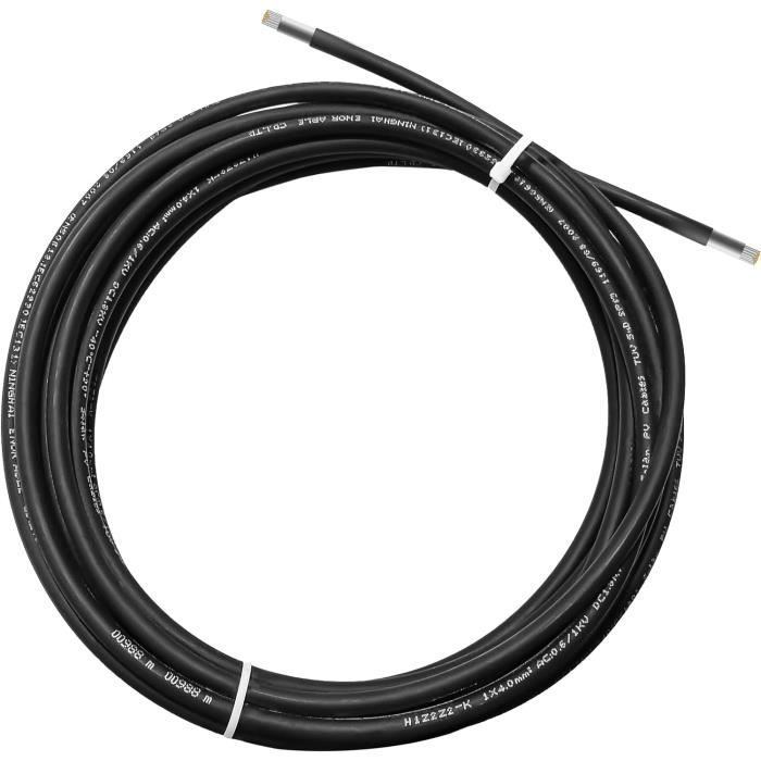 Cable Solaire Photovoltaique 6mm2 2x2 Metres 2 Résistance Aux UV Double Câble Photovoltaïque De Base Pntech PV1-F 6mm2 Fiche Technique