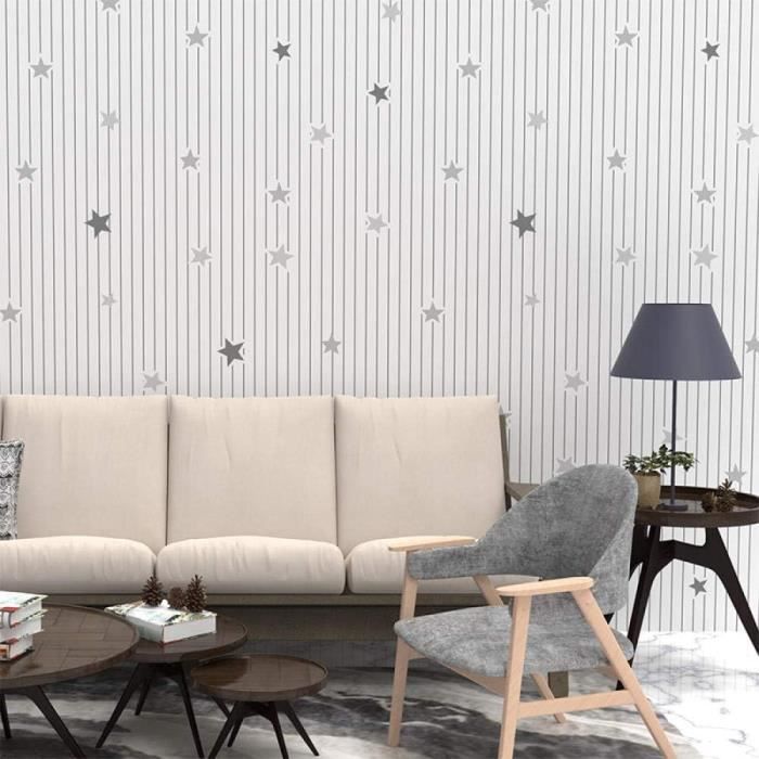 CRE8TIVE Papier Peint Adhesif Mural Noir 30cm X 200cm Vinyle