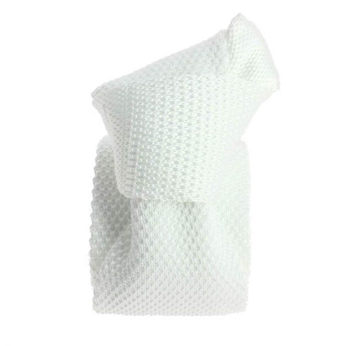 Cravate Tricot Homme CLJ Charles Le Jeune – Microfibre Beige Ficelle – Modèle ArcoBalenco – Neuf Avec Étiquettes