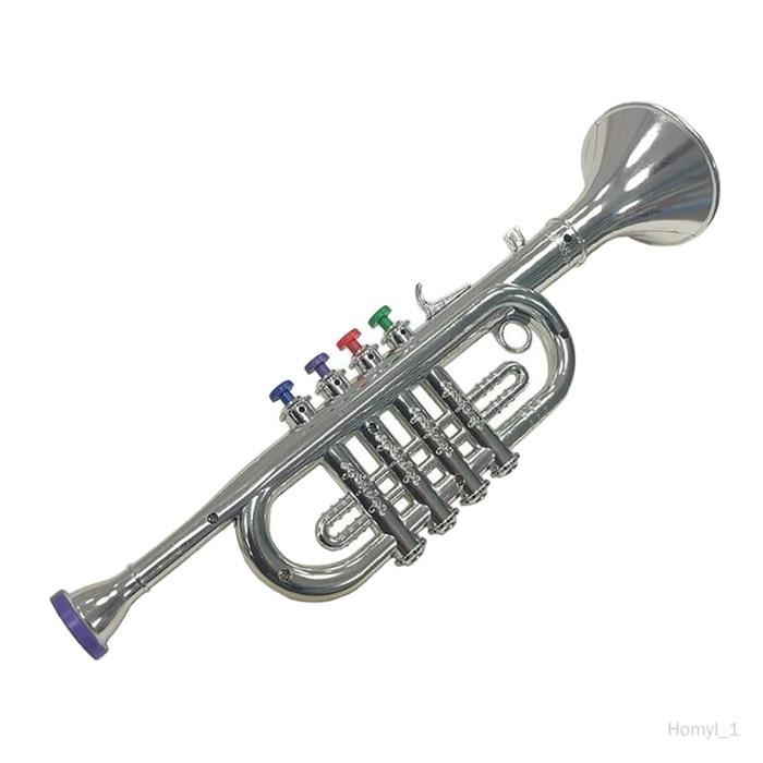 Trompette jouet pour enfants de 3 à 5 ans Trompette jouet pour les Argent  36x13cm