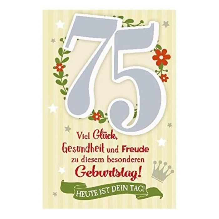 Depesche Carte D Anniversaire 75 Ans Multicolore 5698 096 Cdiscount Beaux Arts Et Loisirs Creatifs