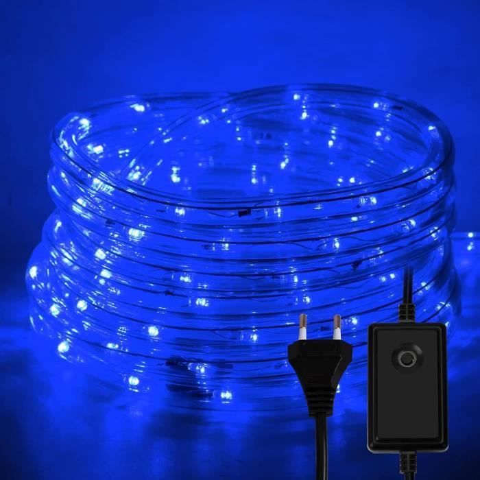 Guirlande Luminaire LED Tube 20m (200 LED) - Blanc Chaud, Minuterie, 8 Modes - Pour Décoration Intérieur/extérieur - 6