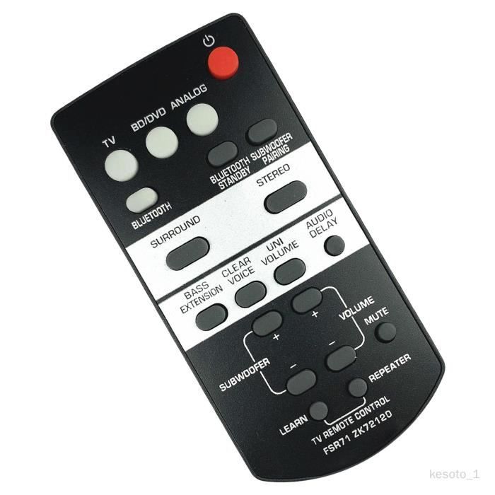 Télécommande Pour Yamaha WK97070 WM47220 TS-X100 - Sans Fil, 5-10m, Noire