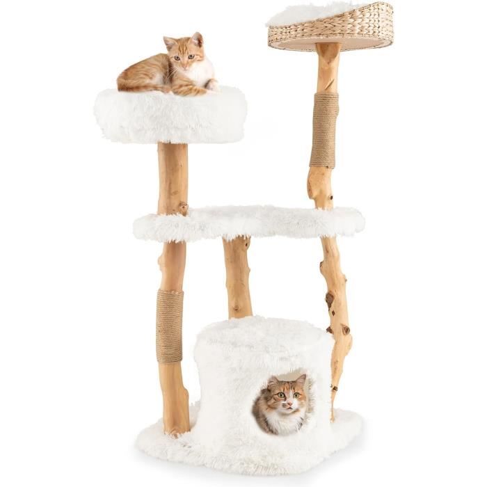 Meilleurs prix pour GOPLUS Arbre à Chat 124CM à 5 Niveaux avec Plateforme, Perchoir, Condo, Griffoirs en Jute, Arbre à Chats pour Se Reposer