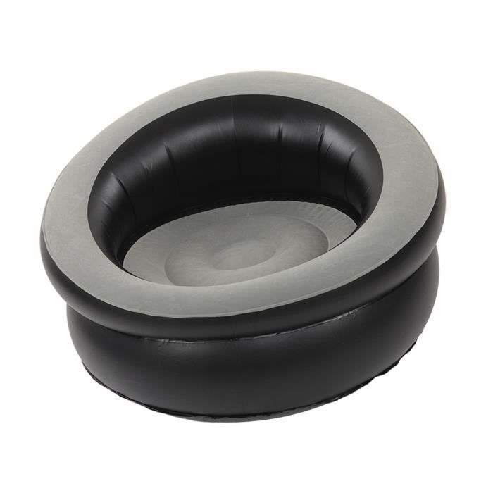 canapé gonflable - gototop - sofa gonflable - pvc d'inflation rapide - léger et confortable - gris