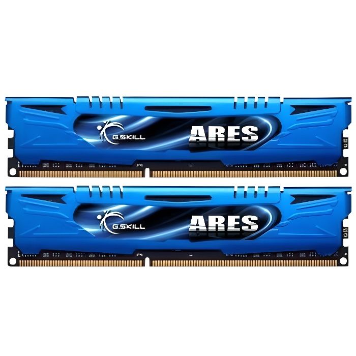 Vente Memoire PC G.SKILL RAM PC3-19200 / DDR3 2400 Mhz - F3-2400C11D-16GAB - DDR3 Performance Series - Ares - Low Profile pas cher