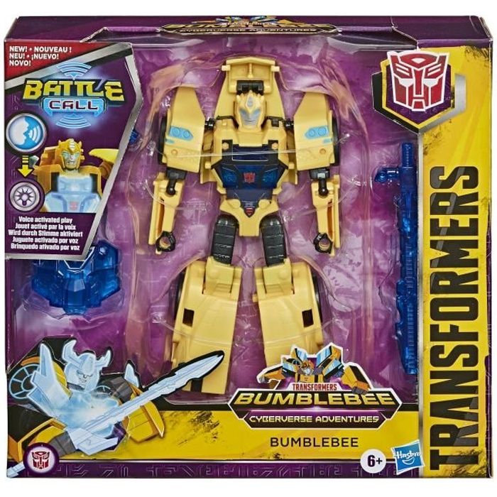 Transformers Bumblebee Cyberverse Adventures - Robot électronique Trooper Bumblebee 14 cm - Jouet transformable 2 en 1