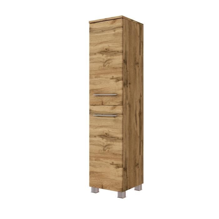 Colonne Sefa en décor chêne wotan avec 2 portes et 2 étagères. Réalisé en panneau de particules mélaminé et muni dune façade en... Colonne Sefa en décor chêne wotan avec 2 portes et 2 étagères. Réalisé en panneau de particules mélaminé et muni dune façade en...