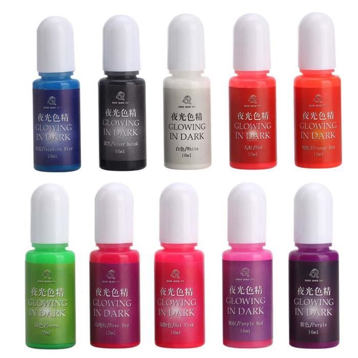 Kit Colorants Résine Époxy 20 Couleurs - 10ml Chaque - Pour Résine, Savon, Slime - Mennyo