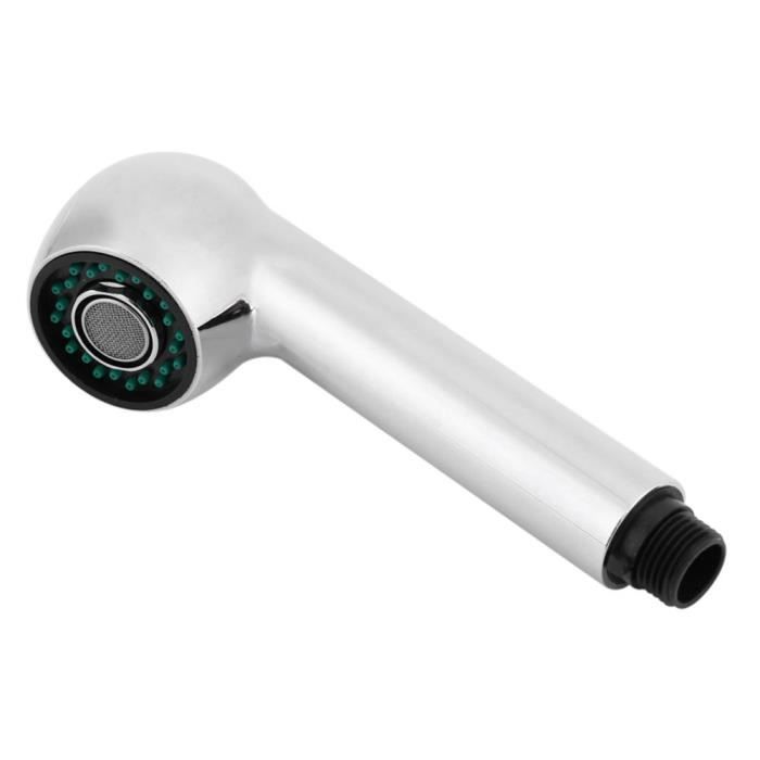 Tête De Douchette Extensible Pour Robinet De Cuisine – Jet Cascade Aérateur Argent/Noir