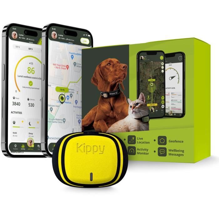 Comparer les prix de Traceur GPS - KIPPY - EVO - Yellow Lemon