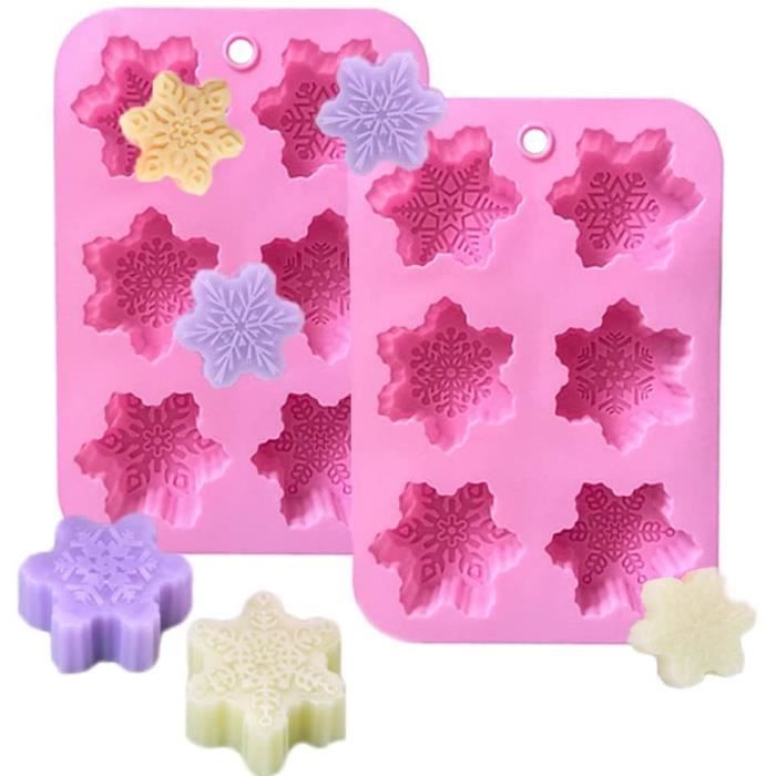 Oneroomone 2 Pièces Moule à Bougie 3D, Moule à Bougie Flocon