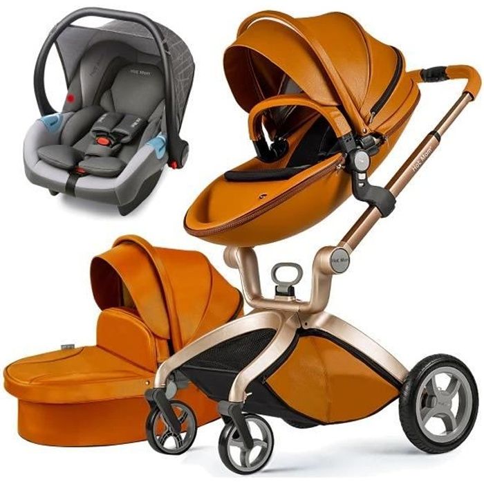 Magic ZC - Poussette Bebe 3 En 1 - Poussette Pliable Automatique En Un Clic, Poussette Pour