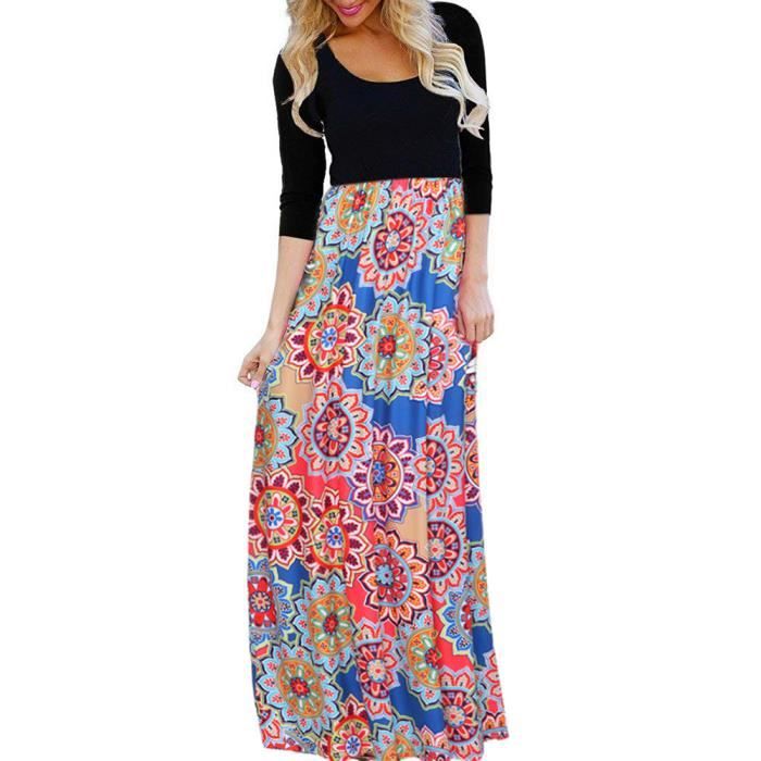 robe mi longue manche trois quart