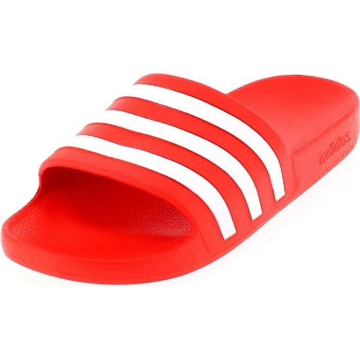 claquette rouge adidas