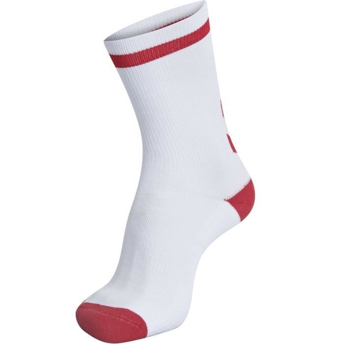 Chaussettes HUMMEL Elite Indoor Sock Low - Blanc et Rouge