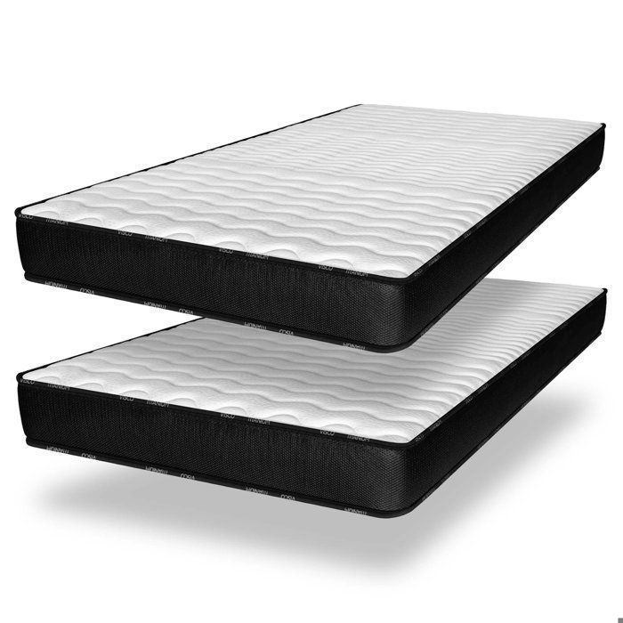 Pack de 2 matelas Titanium 70x190 cm - Soutien Blue Latex - Mousse à mémoire de forme HR - 7 Zones de Confort - épaisseur 21 cm Pack de 2 matelas Titanium 70x190 cm - Soutien Blue Latex - Mousse à mémoire de forme HR - 7 Zones de Confort - épaisseur 21 cm