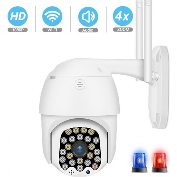 Caméra PTZ Extérieure WiFi 12MP - 3 Objectifs 4MP - Zoom - Détection Mouvement - Marque Durevin - Neuf