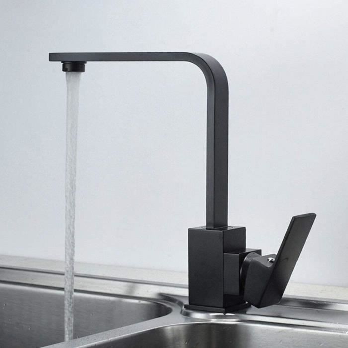 lavabo évier mitigeur robinet cuisine salle de bain robinets simple levier noir