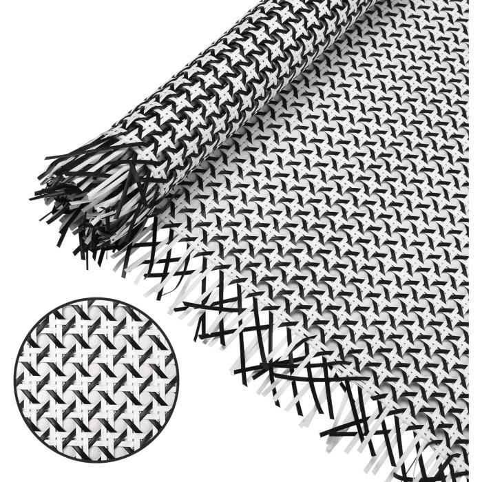 Sangle Rotin Tressé Polyéthylène 45x200cm - Imitation Rotin Naturel - Résistant Moisissure - Pour Renovation Meubles