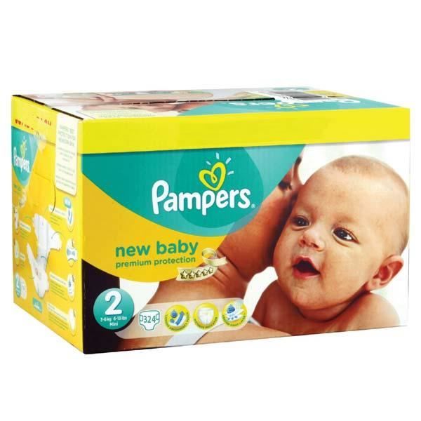 Pampers Taille 2 156 couches bébé premium protection Cdiscount