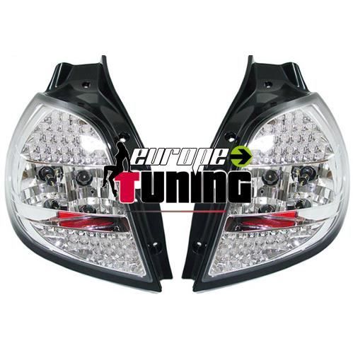feux arrières design, LED, chrome, CLIO 09.05->> pour: Renault Clio 05-09