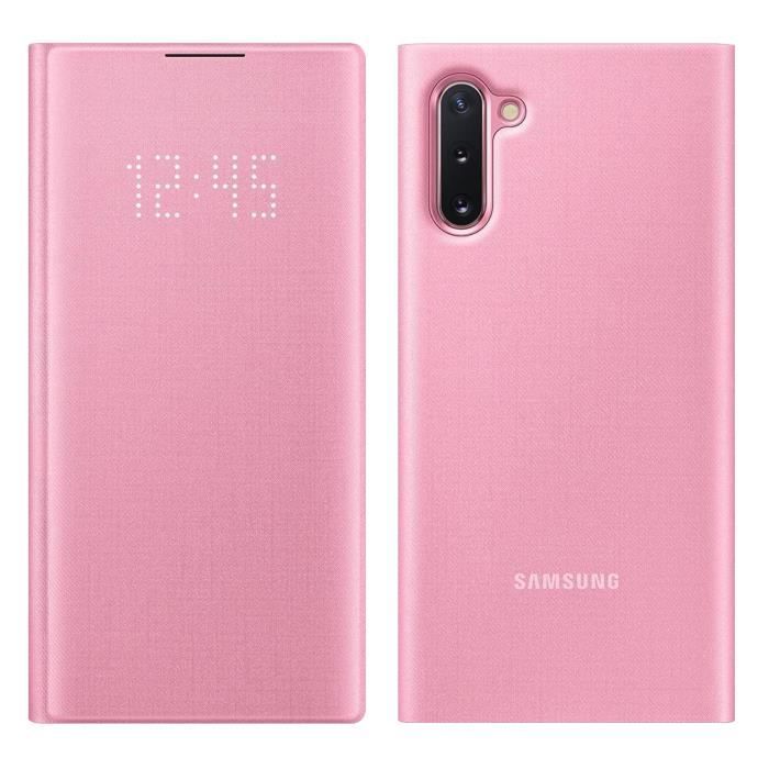 Housse - Samsung - Galaxy Note 10 - Étui Porte-carte - LED View Cover - Rose Housse - Samsung - Galaxy Note 10 - Étui Porte-carte - LED View Cover - Rose
