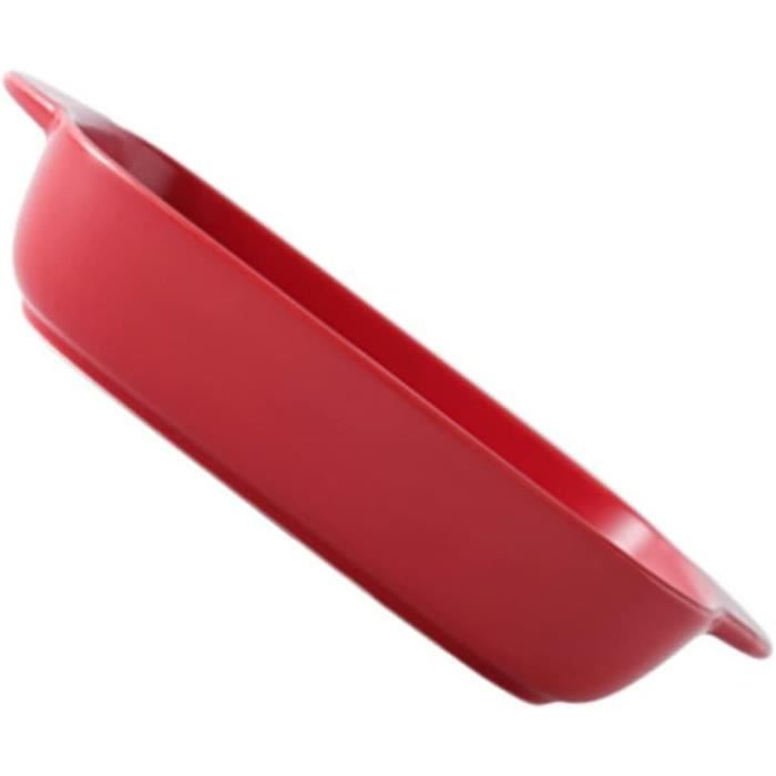 Plat De Cuisson Céramique 1900ml Rectangulaire à Poignées - Imprimé Floral Pour Lasagnes Et Four