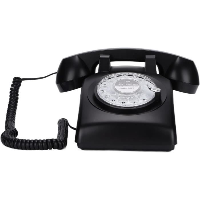 XIXI WX-3011 Vintage noir multi Téléphone rétro téléphone fixe