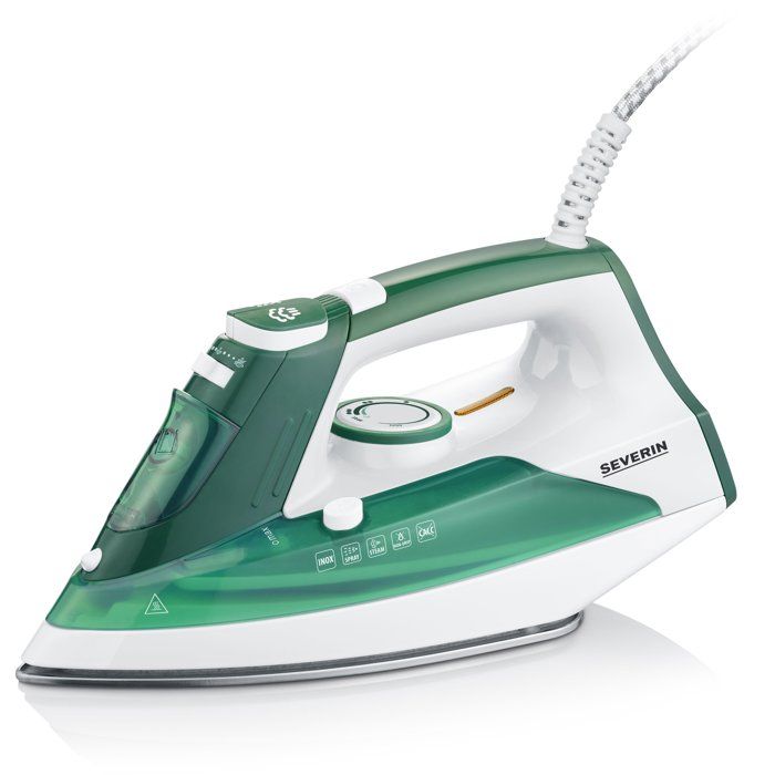 Fer à repasser vapeur - SEVERIN - BA3261 - Semelle acier - Fonction antigoutte - 85 g/mn vapeur continue - 2400 W - Vert