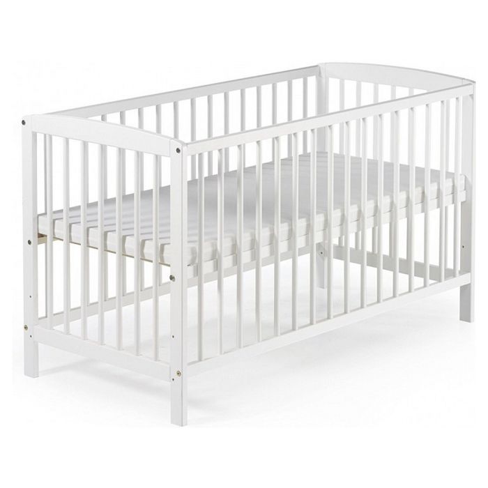 Lit bébé à barreaux - SCHARDT - Felix - Pin massif - Blanc - 60x120 cm Lit bébé à barreaux - SCHARDT - Felix - Pin massif - Blanc - 60x120 cm
