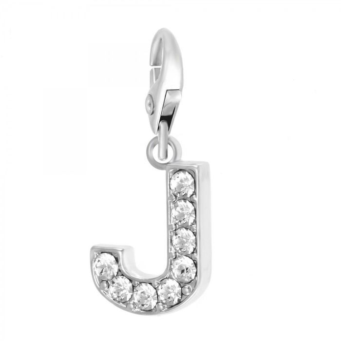 Bijou charm - So Charm - Lettre J - Strass - Plaqué or - Mixte