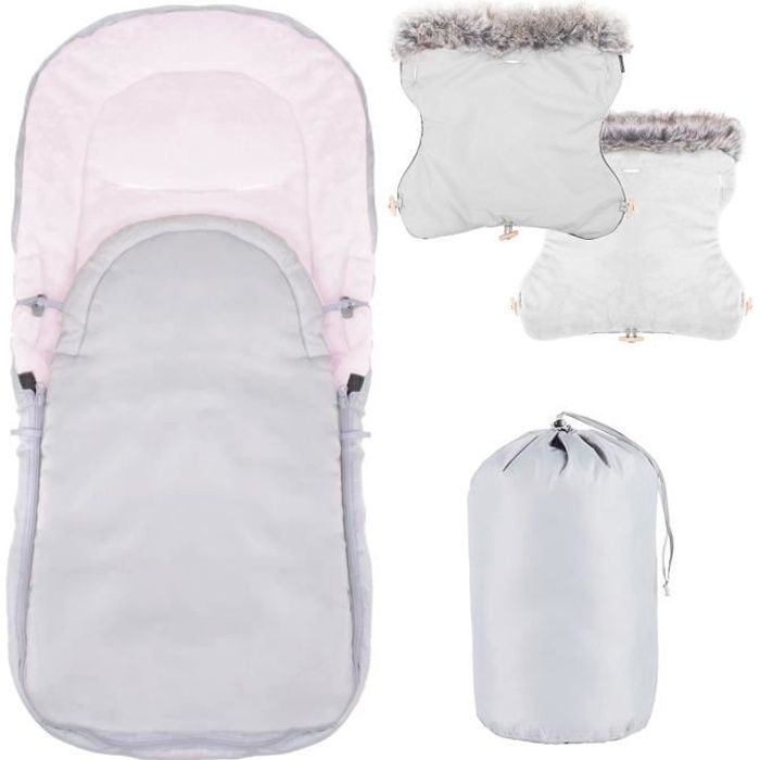SPRINGOS &reg; Chanceli&egrave;re universelle pour poussette housse de si&egrave;ge de b&eacute;b&eacute; sac de couchagechaude couvre-jambe avec moufle 