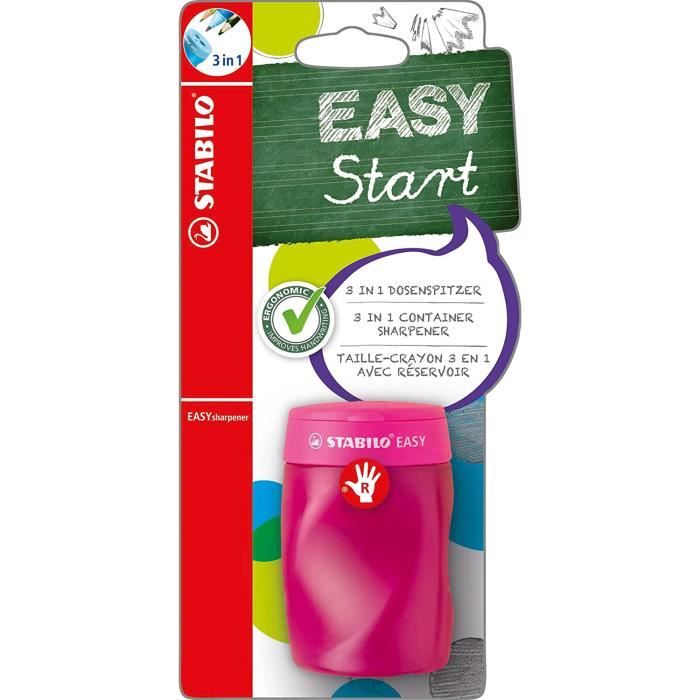 Taille crayon ergonomique - STABILO EASYsharpener - rose - avec Taille crayon ergonomique - STABILO EASYsharpener - rose - avec