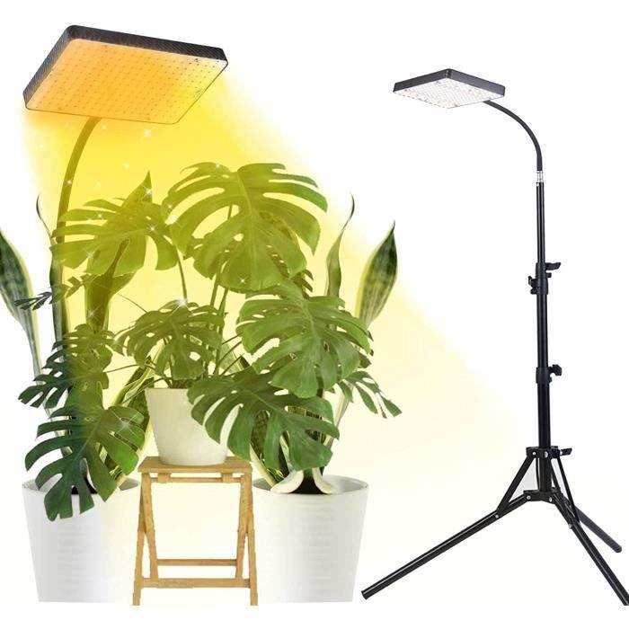 Railee Lampe de Plante 120 LED Lampe de Croissance pour Plantes avec  Trépied Lampe Led Horticole pour Semis Spectre Complet Avec 3 Modes de  Minuterie 10 Niveaux Dimmables : : Jardin