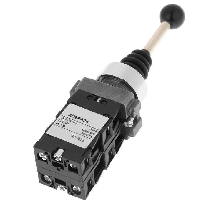Interrupteur Joystick 4 Positions Momentané - Pour Circuits Industriels 220V