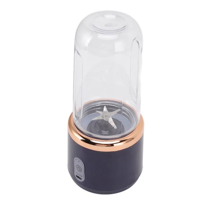 Mixeur Smoothie Portable ROSEVIEW - Blender USB Rechargeable Sans Fil 450ml En Verre Borosilicate, 6 Lames Inox, 2 Vitesses (Rose Rouge)