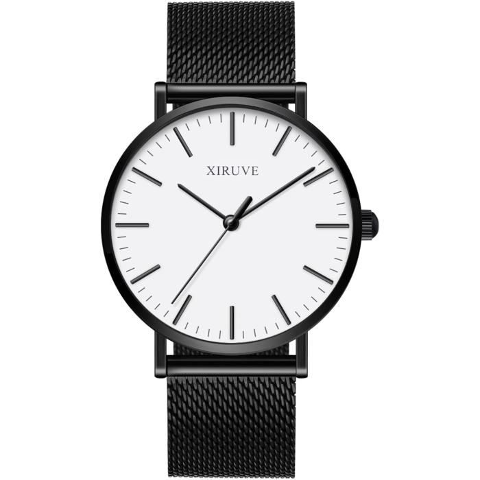 Generic Montre Homme A Quartz - Class'Chic - Bracelet Cuir - Tendance 2K25 Nr - Prix pas cher | SN