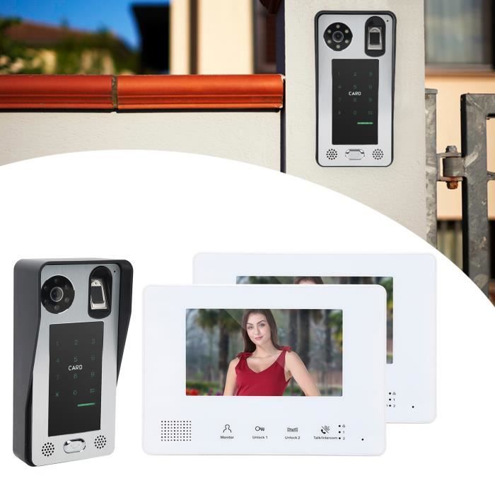 VBESTLIFE Sonnette Vidéo Wifi Interphone Visuel 2 Voies