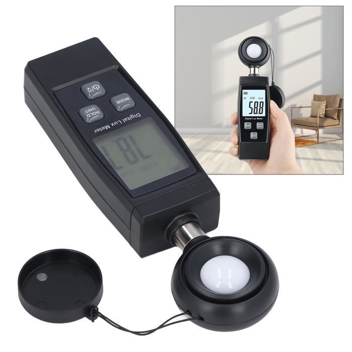Luxmètre Numérique LX1330B - Mesure 0-200 000 Lux/FC, écran LCD, Maintien Données, Pour Magasins, Musées, Photo