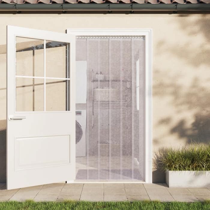 vidaXL Rideau de porte transparent 200 mmx16 mm 10 m PVC 153860