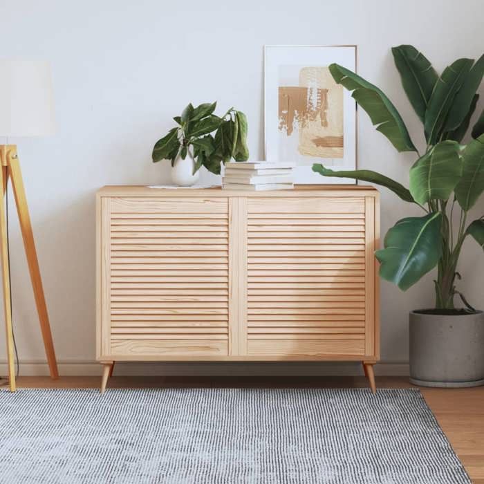 vidaXL Portes à persiennes 2 pcs Bois de pin massif 69x59 4 cm