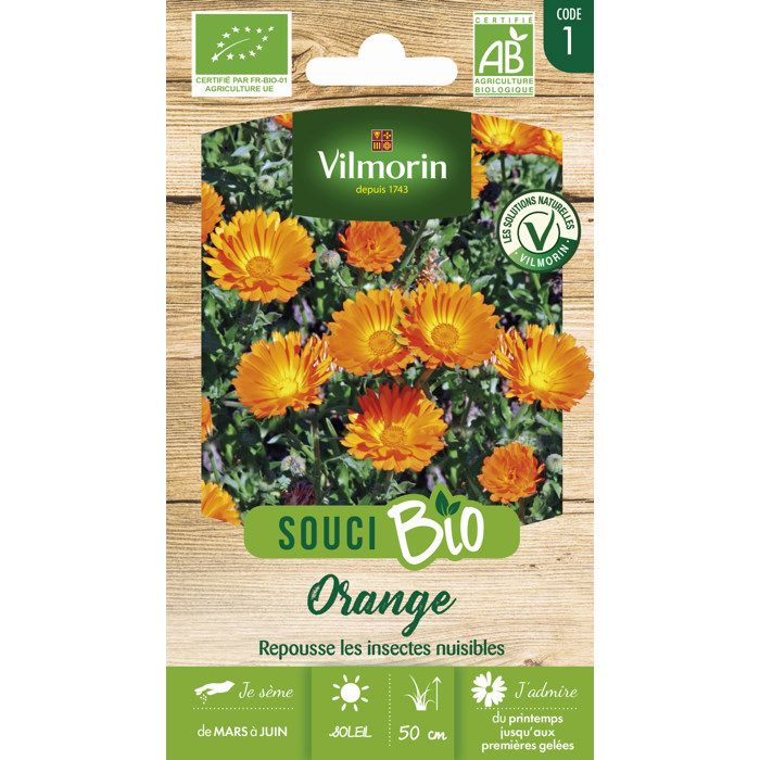 Comparer les prix de Vilmorin Sachet graines Souci Orange Bio - Calendula officinalis