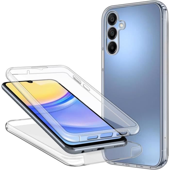 COQTEL® Coque Samsung Galaxy A10, M10 étui 360° Transparente Double