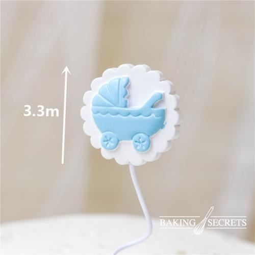 Broche Révélation Du Sexe Bébé Rose Et Bleu - Pour Baby Shower, Fête Annonce - Décorations 9x9 Cm