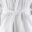 Magnifique- Peignoir unisexe Terry 100 % Robe de Chambre Peignoir de Bain-Peignoir Unisexe homme femme en Coton Blanc L Vintage7489-1