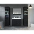 Meuble de salle de bain - Rio XL - Noir brillant - LED - 60x35cm-1